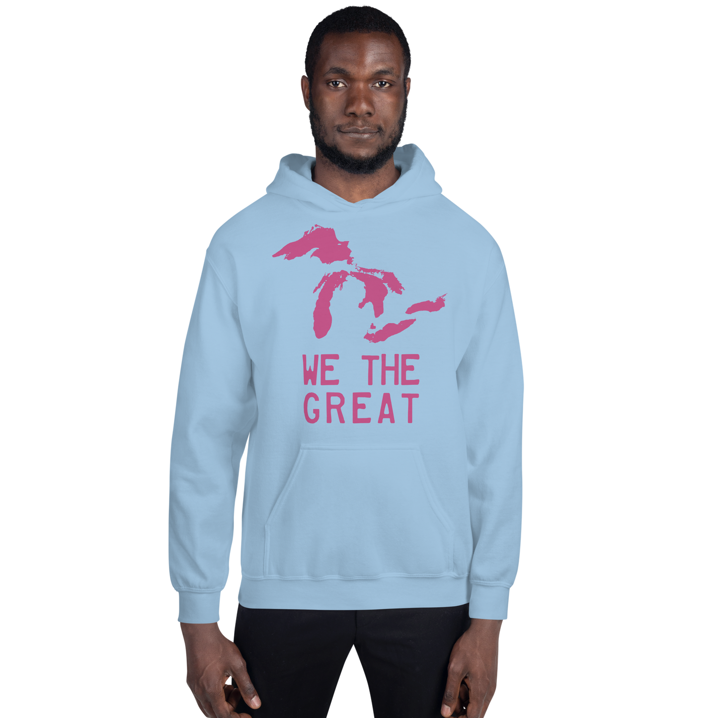 Great Lakes 'We the Great' Hoodie (Apple Blossom Pink) | Unisex Standard