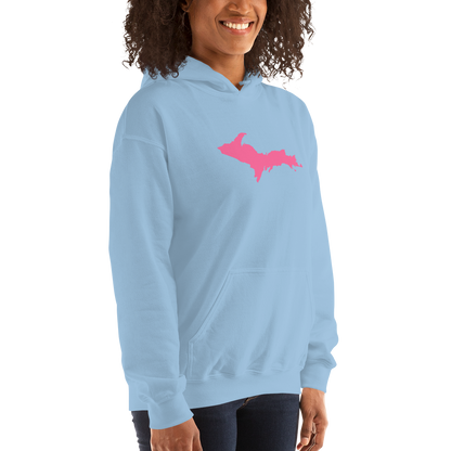 Michigan Upper Peninsula Hoodie (w/ Pink UP Outline) | Unisex Standard