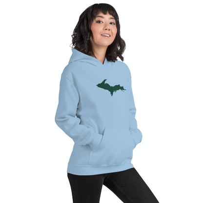 Michigan Upper Peninsula Hoodie (w/ Green UP Outline) | Unisex Standard