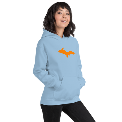 Michigan Upper Peninsula Hoodie (w/ Orange UP Outline) | Unisex Standard