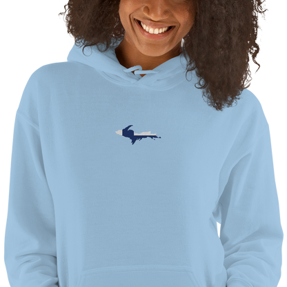 Michigan Upper Peninsula Hoodie (w/ Embroidered UP Finland Flag Outline) | Unisex Standard