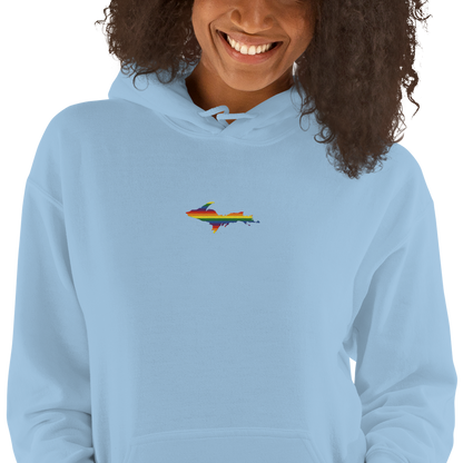 Michigan Upper Peninsula Hoodie (w/ Embroidered UP Pride Flag Outline) | Unisex Standard