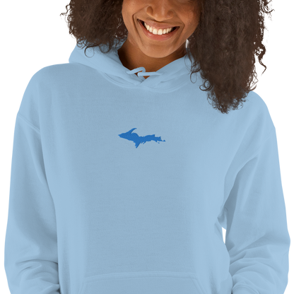 Michigan Upper Peninsula Hoodie (w/ Embroidered Azure UP Outline) | Unisex Standard