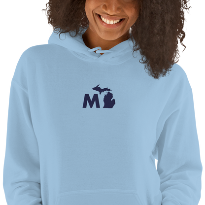 Michigan 'MI' Hoodie (Geometric Sans Font) | Unisex Standard - Emb.