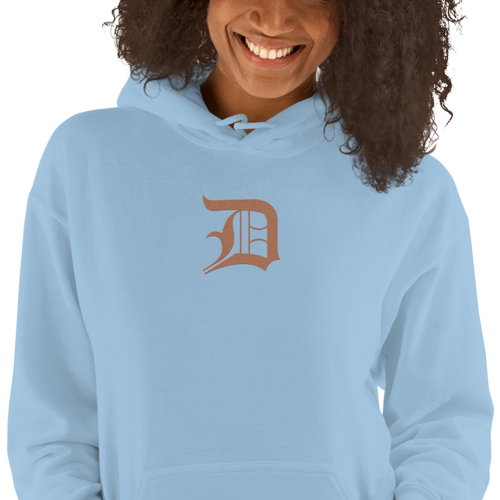 Detroit 'Old English D' Hoodie (Copper Color) | Unisex Standard - Emb.