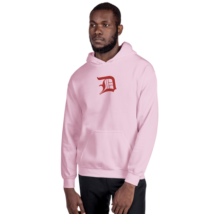 Detroit 'Old English D' Hoodie (Aliform Red) | Unisex Standard - Emb.