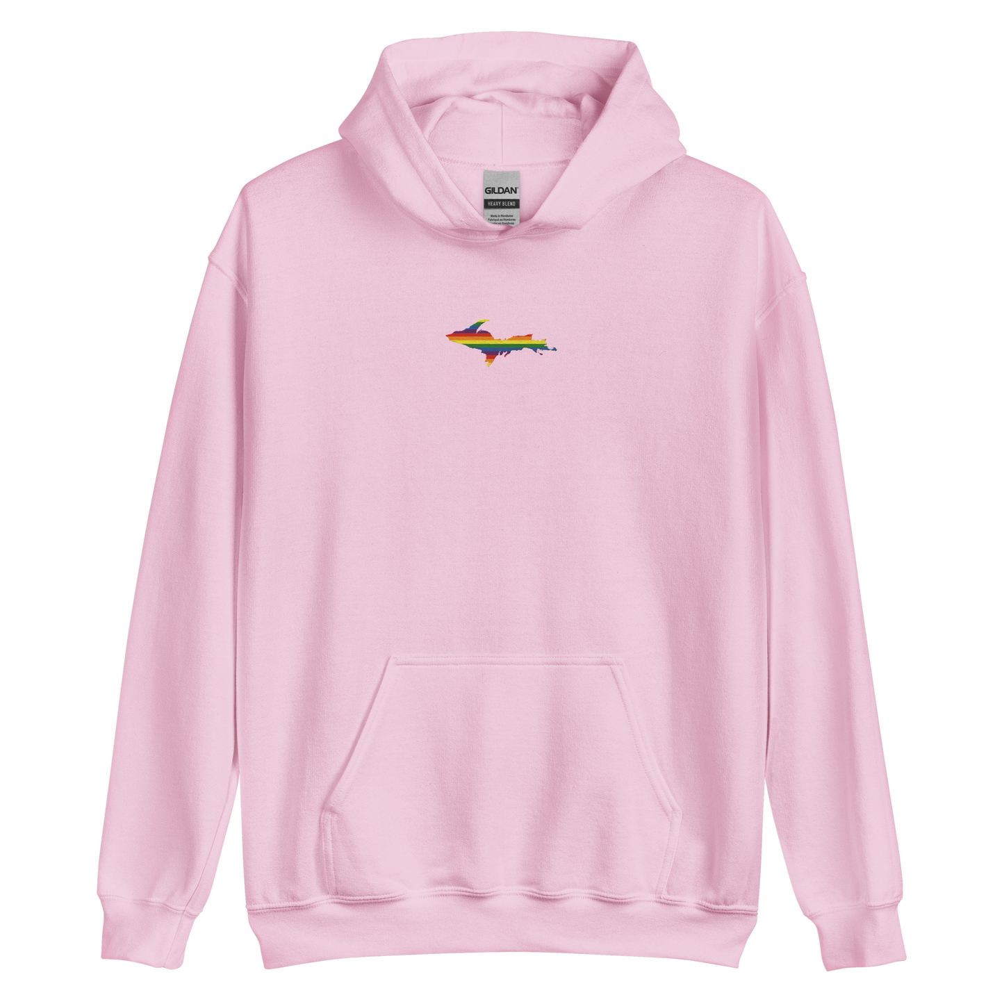 Michigan Upper Peninsula Hoodie (w/ Embroidered UP Pride Flag Outline) | Unisex Standard