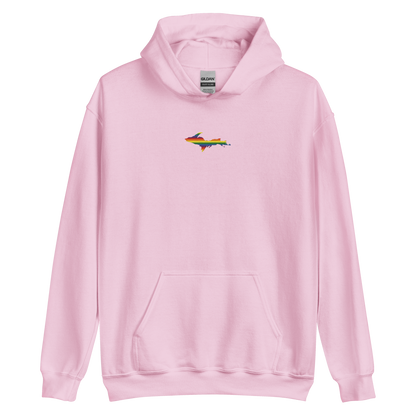 Michigan Upper Peninsula Hoodie (w/ Embroidered UP Pride Flag Outline) | Unisex Standard