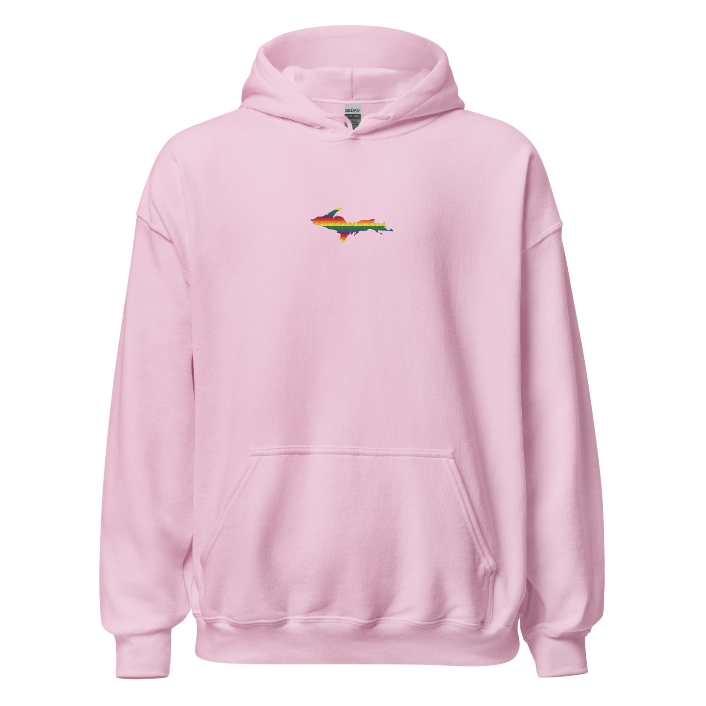 Michigan Upper Peninsula Hoodie (w/ Embroidered UP Pride Flag Outline) | Unisex Standard