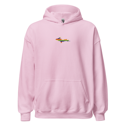 Michigan Upper Peninsula Hoodie (w/ Embroidered UP Pride Flag Outline) | Unisex Standard