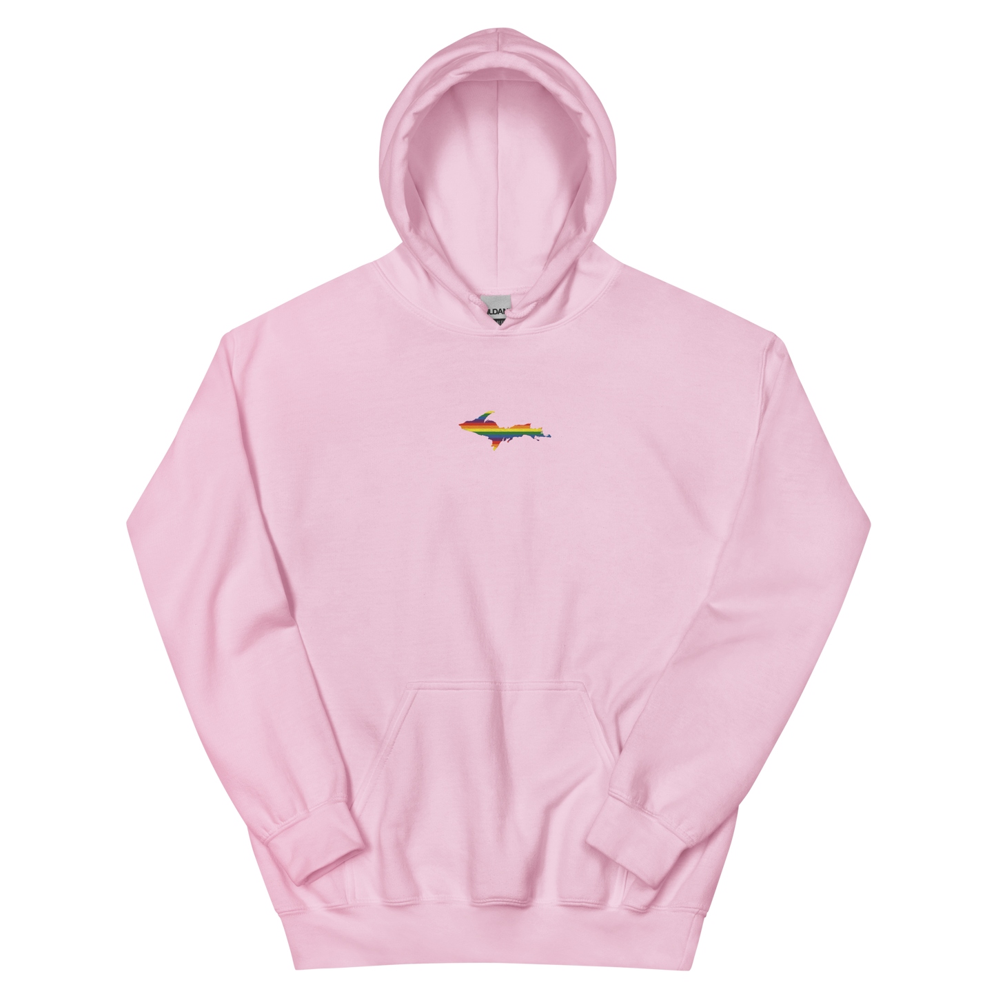 Michigan Upper Peninsula Hoodie (w/ Embroidered UP Pride Flag Outline) | Unisex Standard