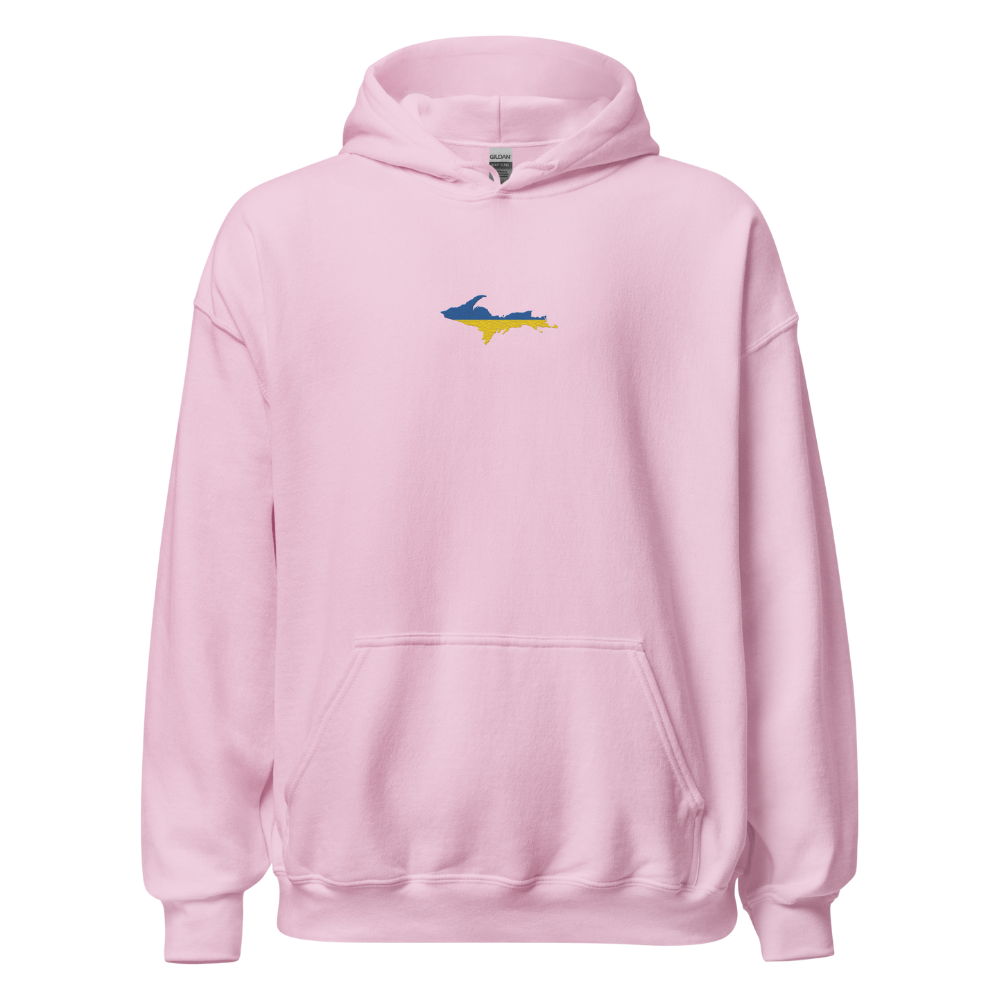 Michigan Upper Peninsula Hoodie (w/ Embroidered UP Ukraine Flag Outline) | Unisex Standard