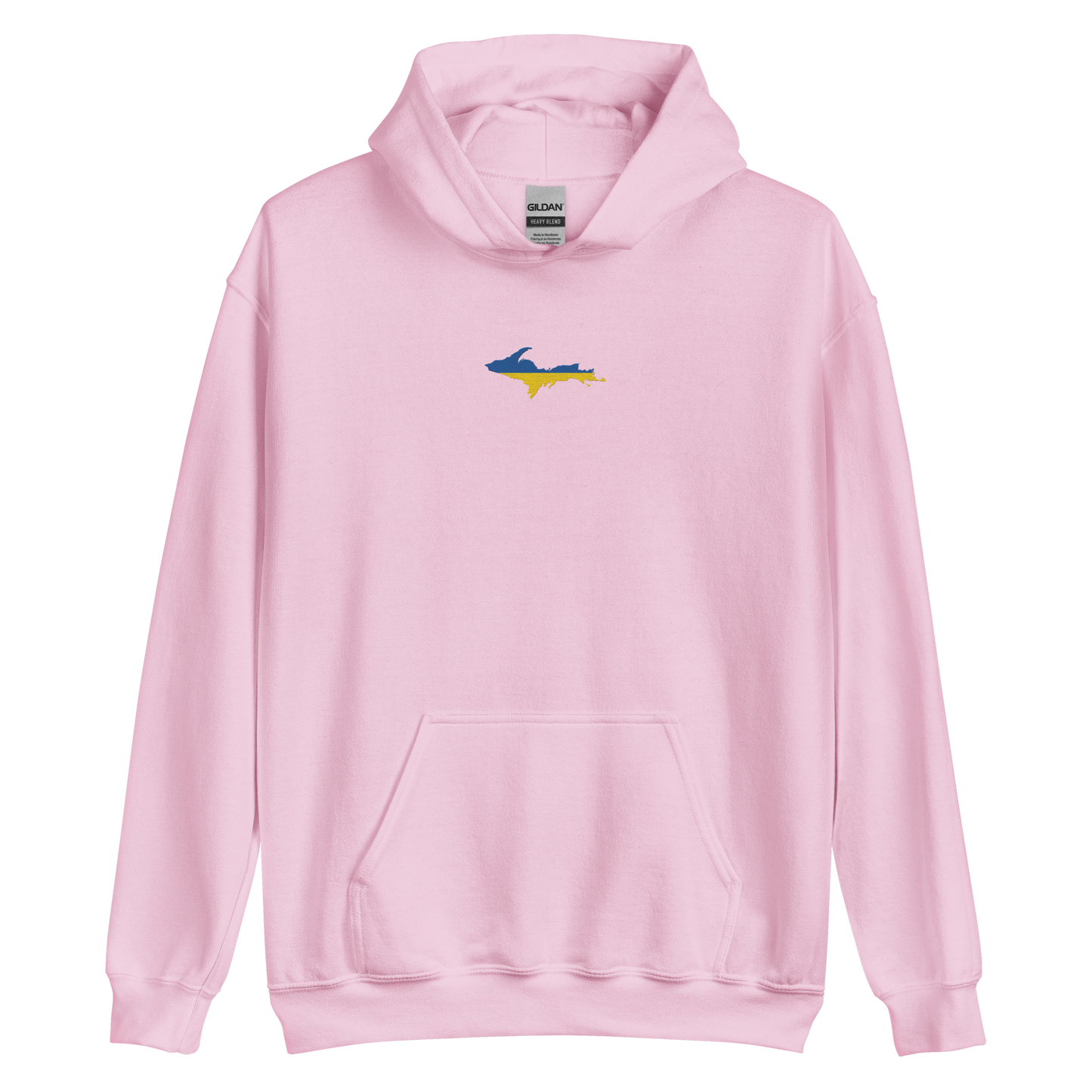 Michigan Upper Peninsula Hoodie (w/ Embroidered UP Ukraine Flag Outline) | Unisex Standard