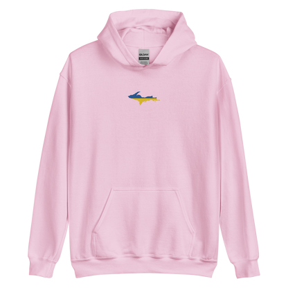 Michigan Upper Peninsula Hoodie (w/ Embroidered UP Ukraine Flag Outline) | Unisex Standard