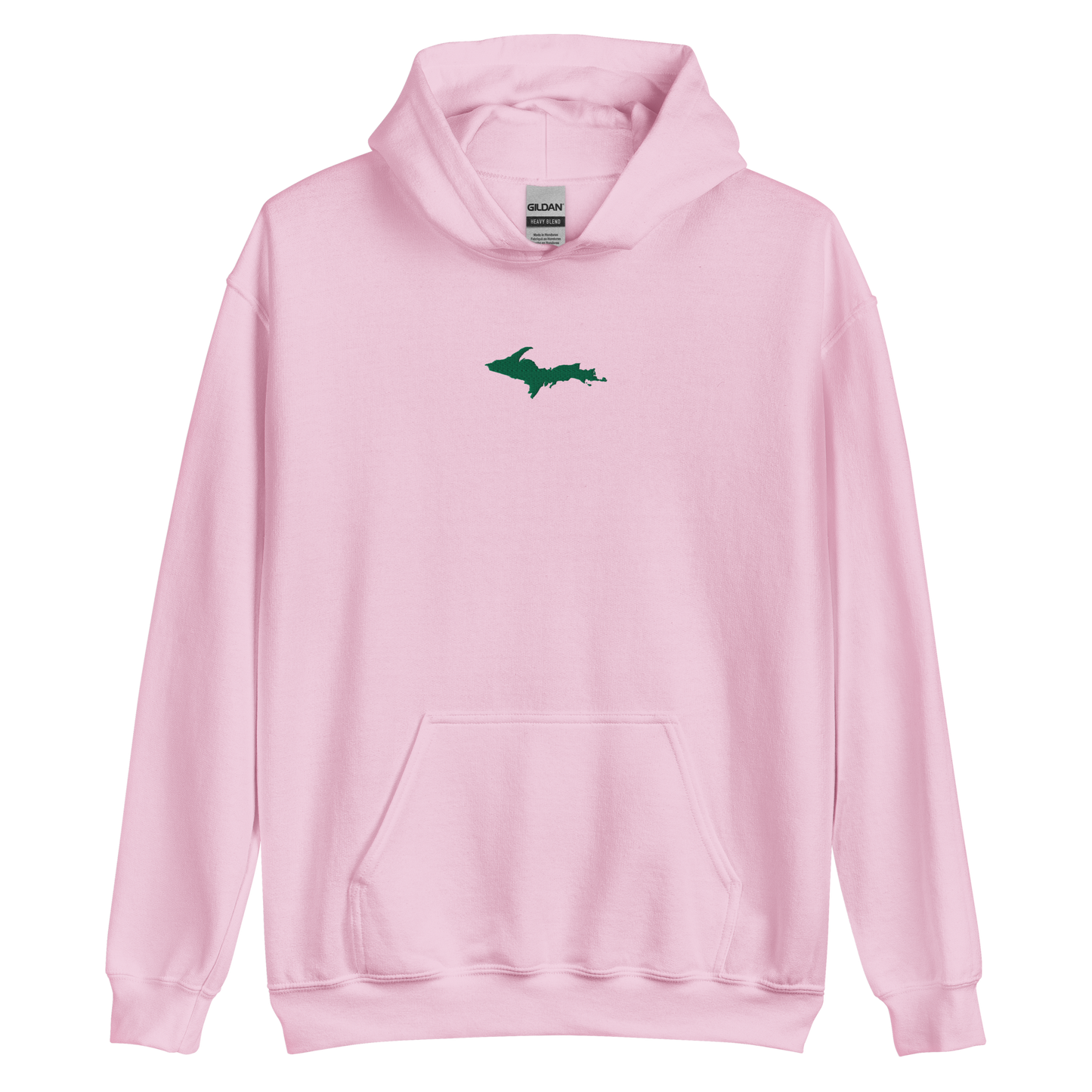 Michigan Upper Peninsula Hoodie (w/ Embroidered Green UP Outline) | Unisex Standard