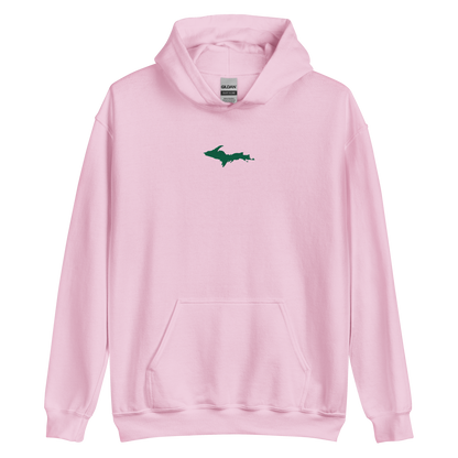 Michigan Upper Peninsula Hoodie (w/ Embroidered Green UP Outline) | Unisex Standard