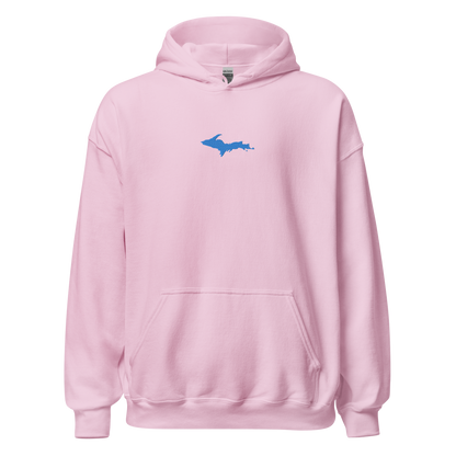 Michigan Upper Peninsula Hoodie (w/ Embroidered Azure UP Outline) | Unisex Standard