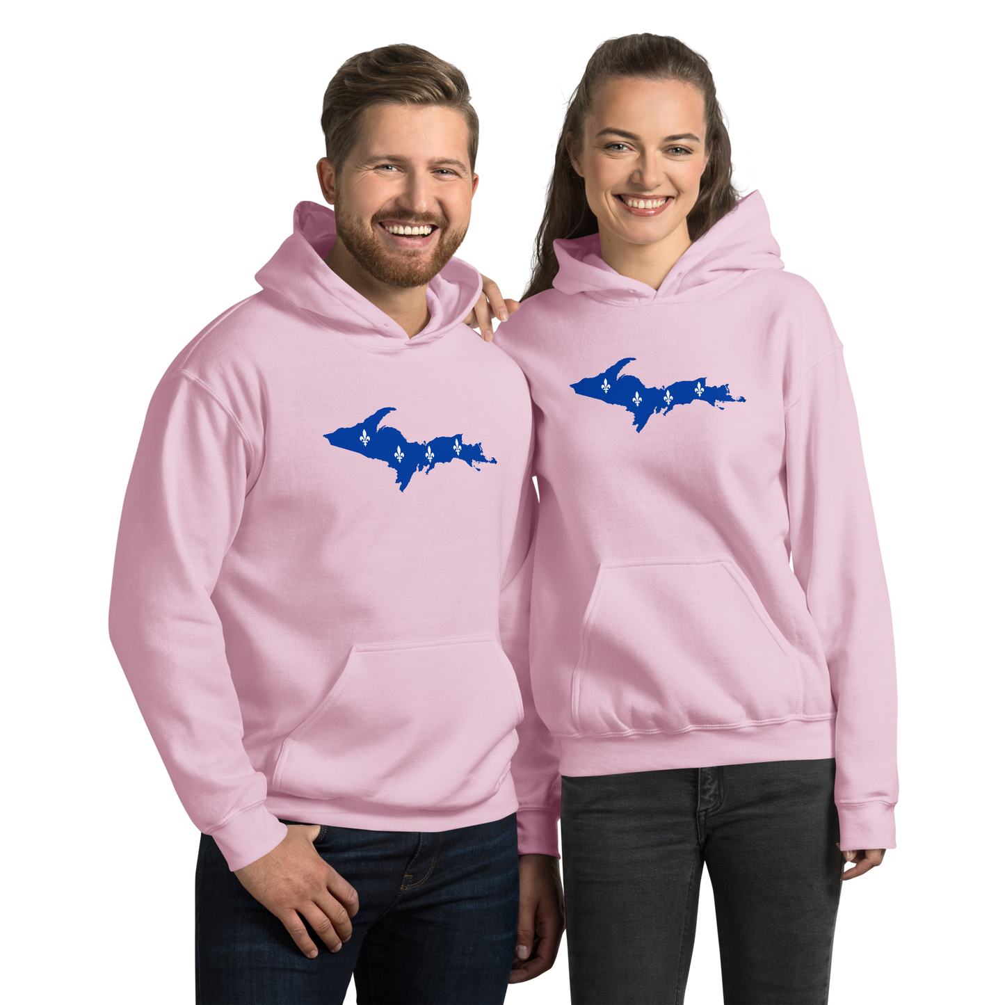 Michigan Upper Peninsula Hoodie (w/ UP Quebec Flag Outline) | Unisex Standard