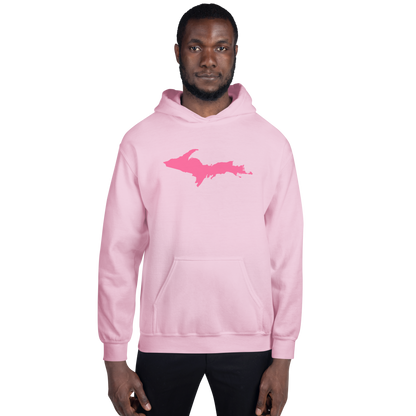 Michigan Upper Peninsula Hoodie (w/ Pink UP Outline) | Unisex Standard