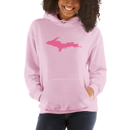 Michigan Upper Peninsula Hoodie (w/ Pink UP Outline) | Unisex Standard