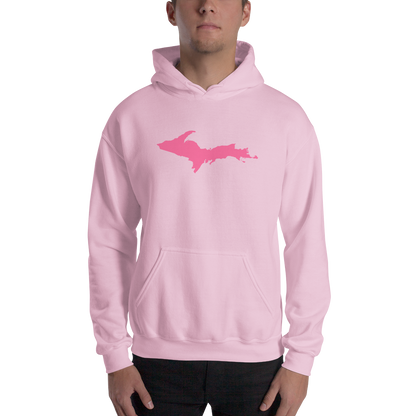 Michigan Upper Peninsula Hoodie (w/ Pink UP Outline) | Unisex Standard