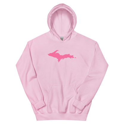 Michigan Upper Peninsula Hoodie (w/ Pink UP Outline) | Unisex Standard