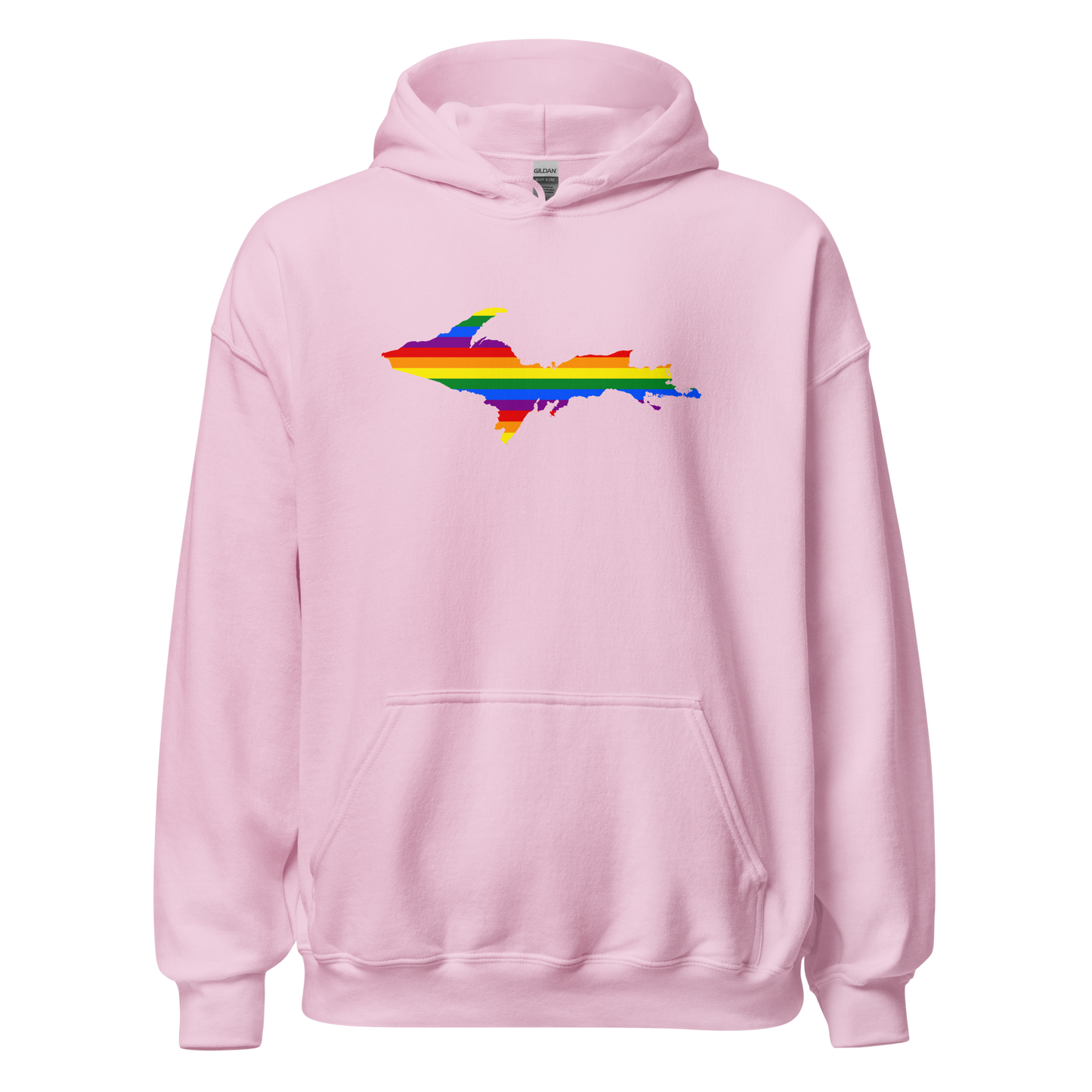 Michigan Upper Peninsula Hoodie (w/ UP Pride Flag Outline) | Unisex Standard