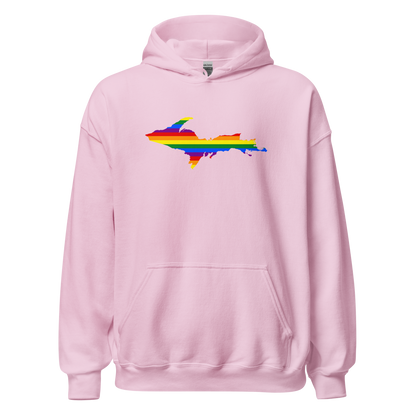 Michigan Upper Peninsula Hoodie (w/ UP Pride Flag Outline) | Unisex Standard