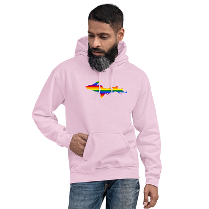 Michigan Upper Peninsula Hoodie (w/ UP Pride Flag Outline) | Unisex Standard