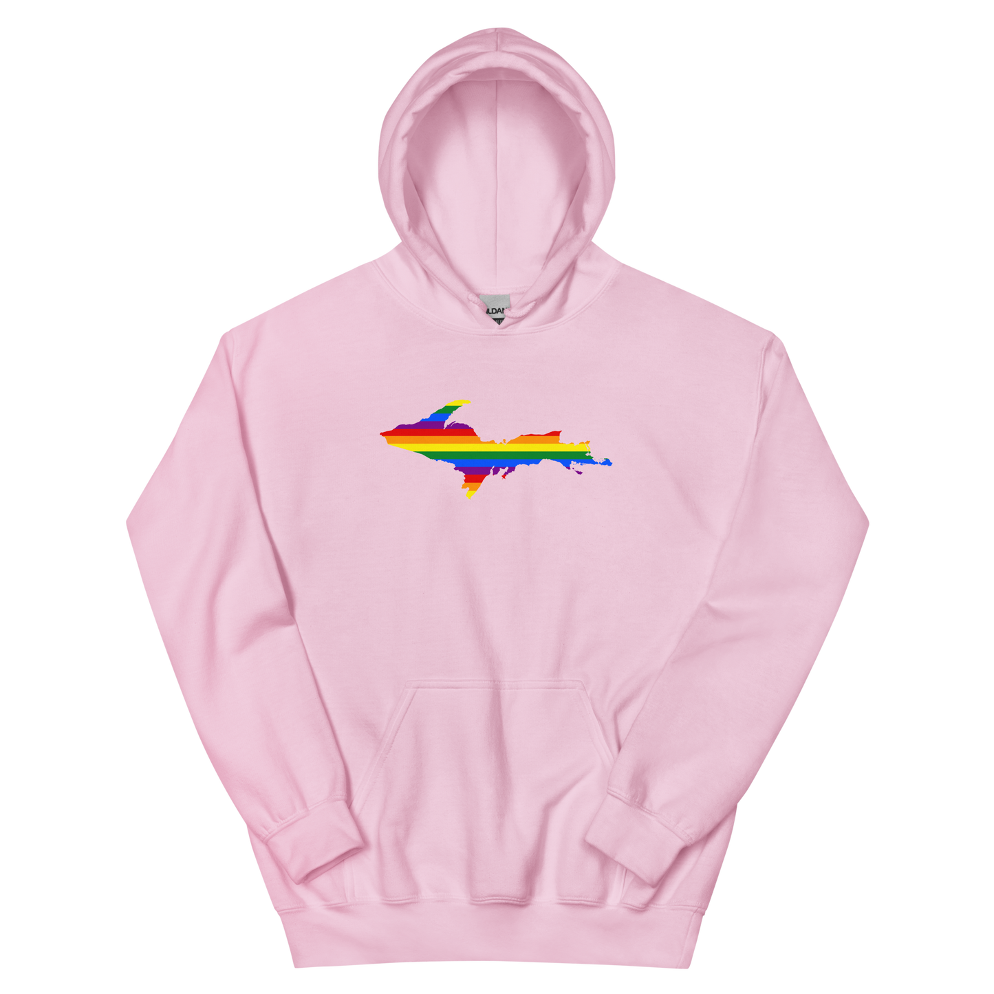 Michigan Upper Peninsula Hoodie (w/ UP Pride Flag Outline) | Unisex Standard