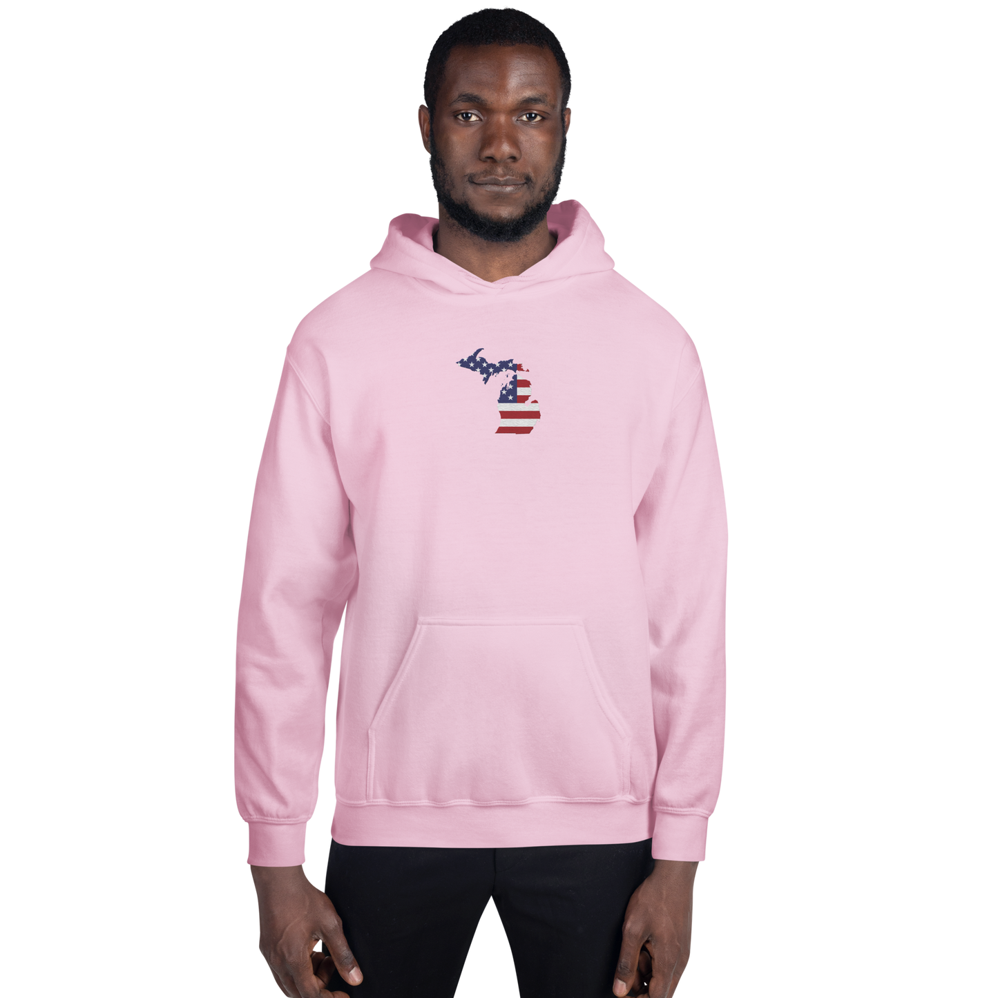 Michigan Hoodie (w/ MI USA Flag) | Unisex Standard - Emb.