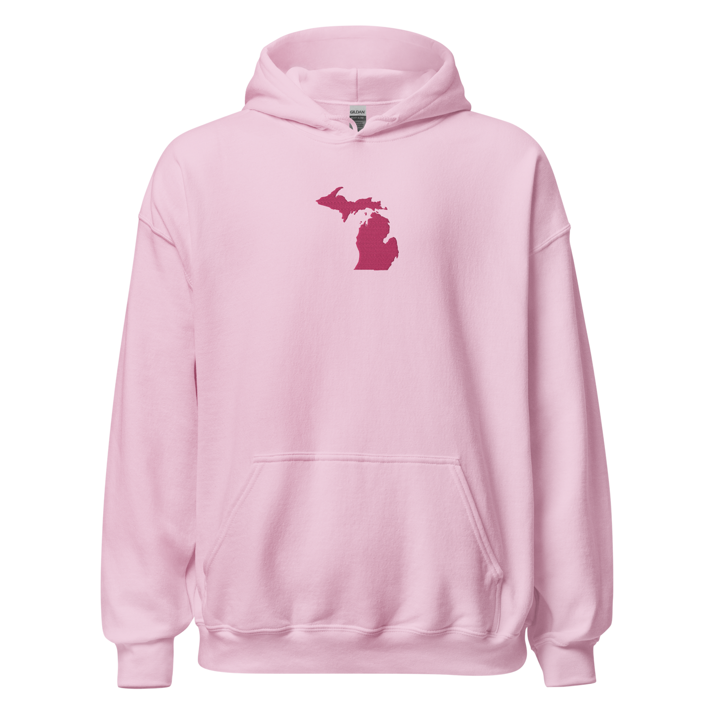 Michigan Hoodie (w/ Pink MI Outline) | Unisex Standard - Emb.