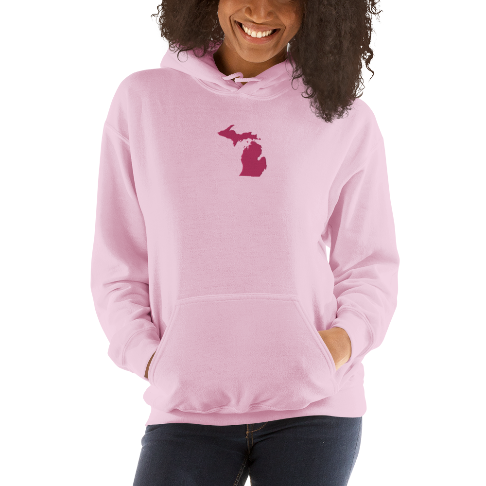 Michigan Hoodie (w/ Pink MI Outline) | Unisex Standard - Emb.