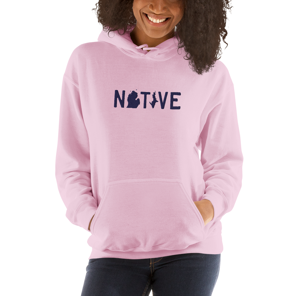 Michigan 'Native' Hoodie (Licence Plate Font) | Unisex Standard - Emb.