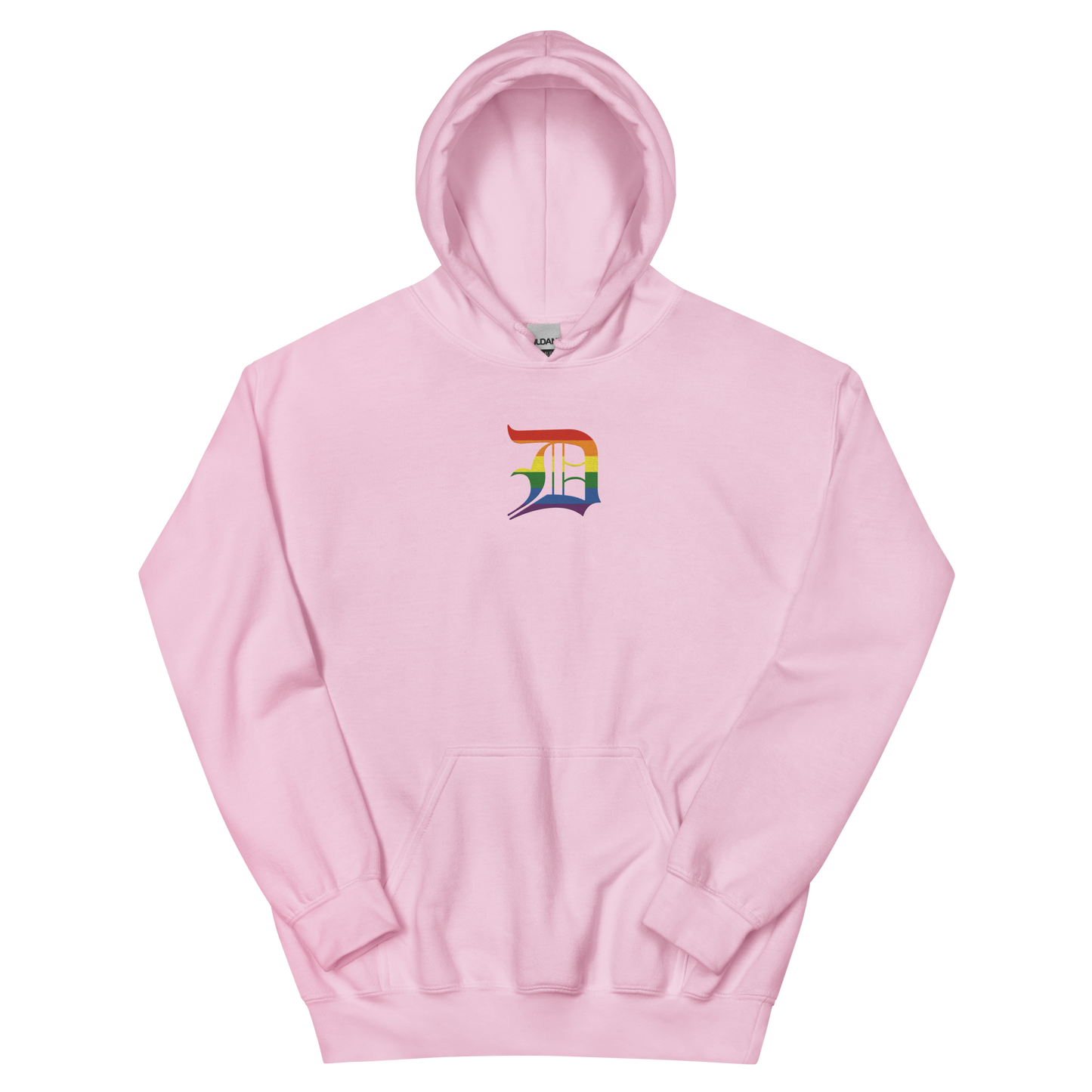 Detroit 'Old English D' Hoodie (Rainbow Pride Edition) | Unisex Standard - Emb.