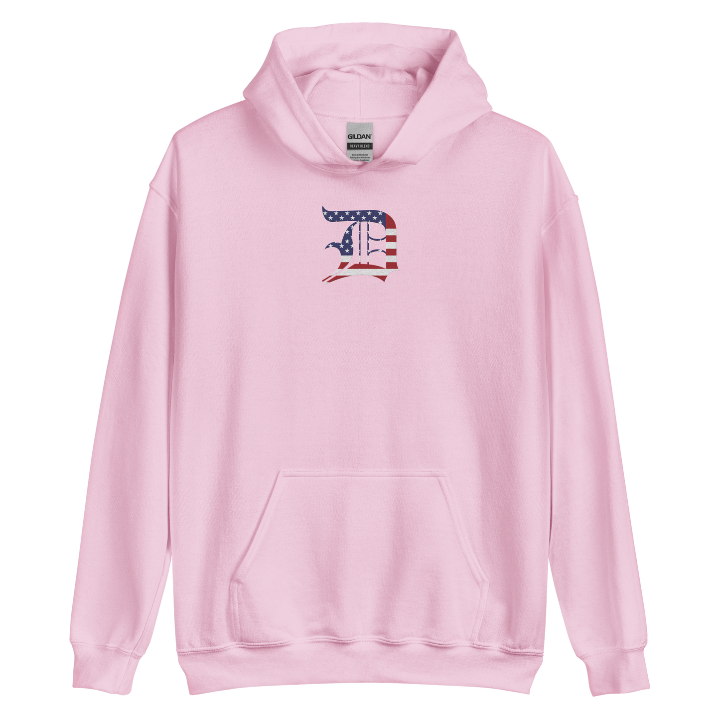 Detroit 'Old English D' Hoodie (Patriotic Edition) | Unisex Standard - Emb.