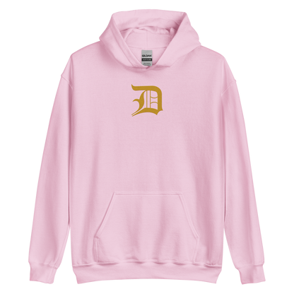 Detroit 'Old English D' Hoodie (Gold) | Unisex Standard - Emb.