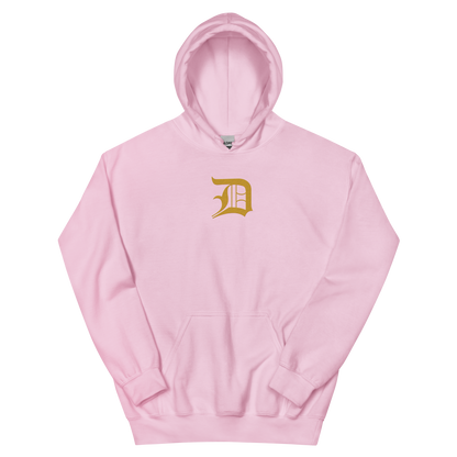 Detroit 'Old English D' Hoodie (Gold) | Unisex Standard - Emb.