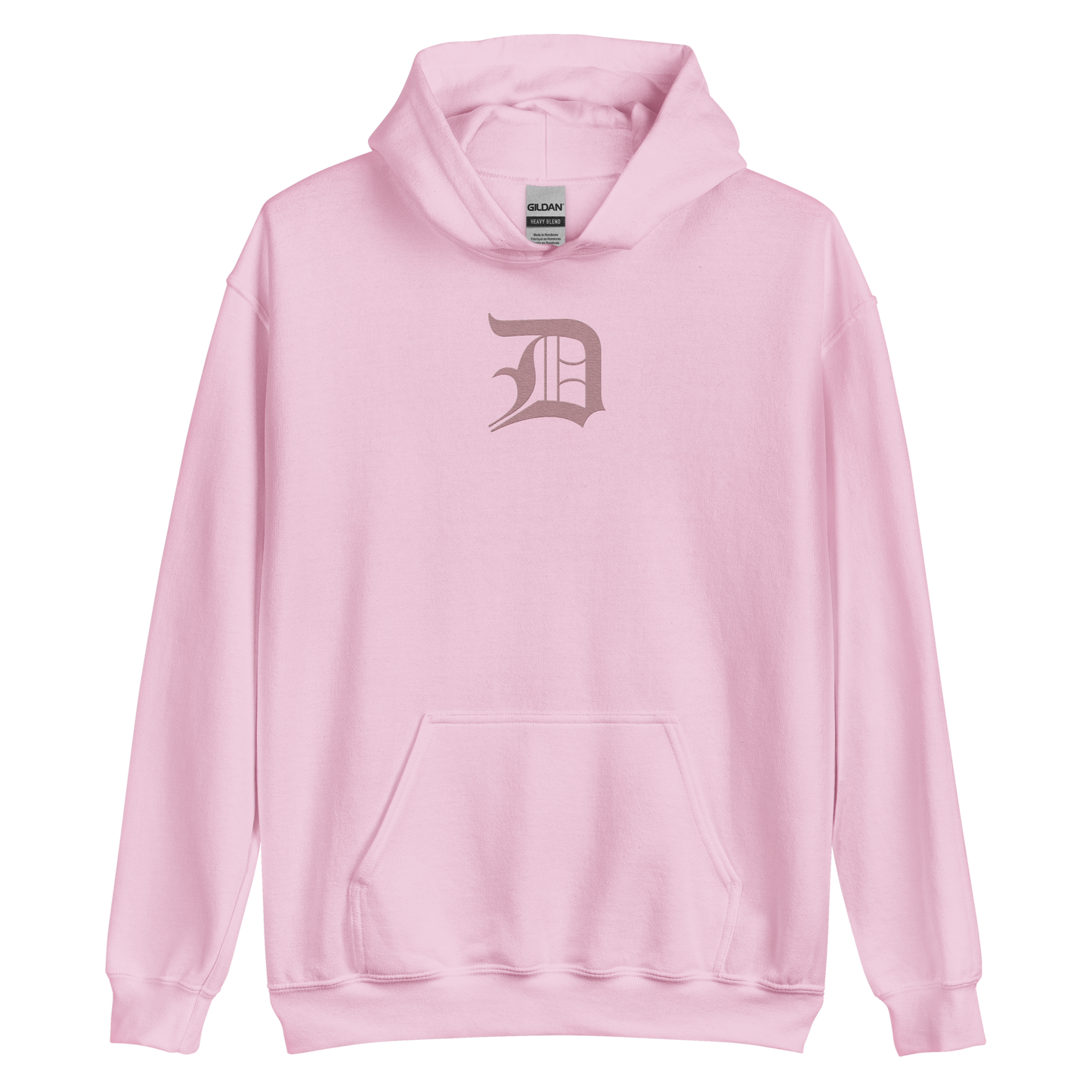 Detroit 'Old English D' Hoodie (Cherry Blossom Pink) | Unisex Standard - Emb.