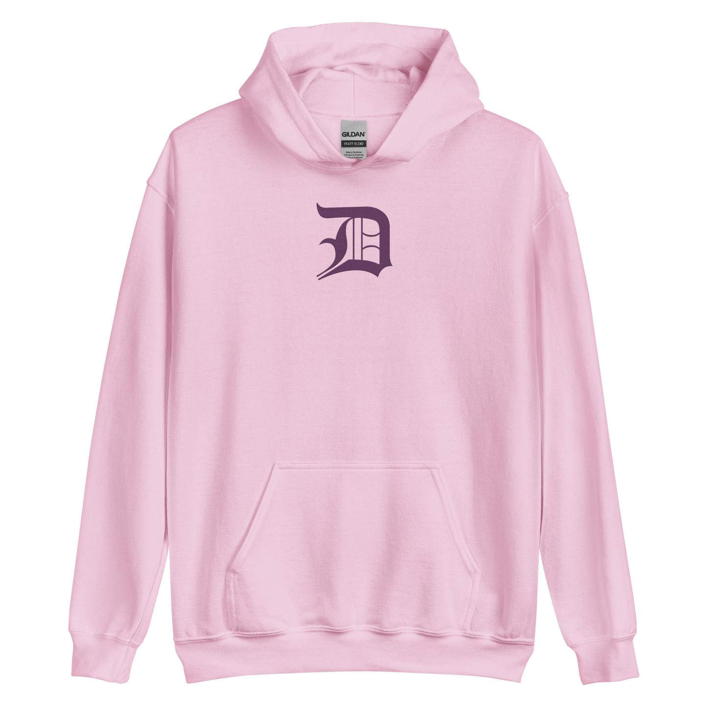 Detroit 'Old English D' Hoodie (Plum) | Unisex Standard - Emb.