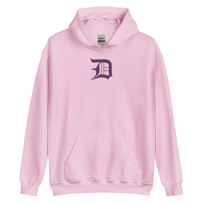 Detroit 'Old English D' Hoodie (Plum) | Unisex Standard - Emb.