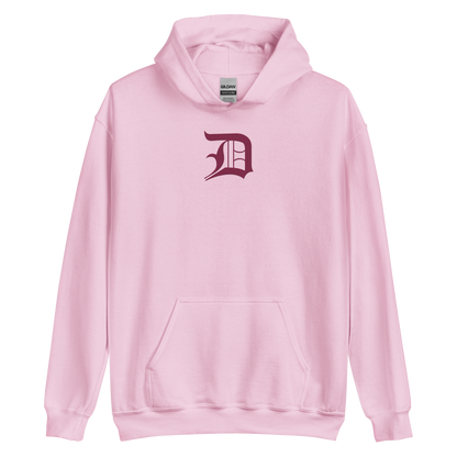 Detroit 'Old English D' Hoodie (Ruby Red) | Unisex Standard - Emb.