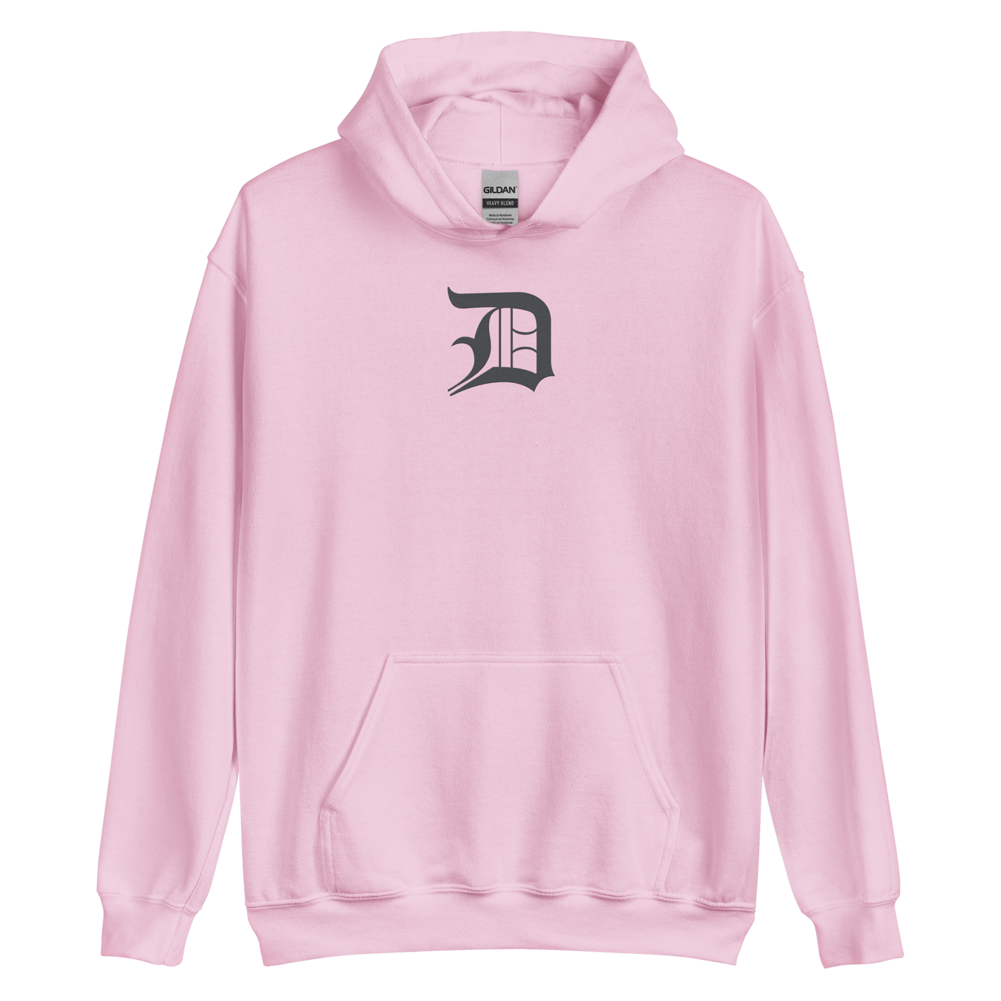 Detroit 'Old English D' Hoodie (Iron Ore Grey) | Unisex Standard - Emb.