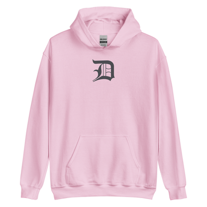 Detroit 'Old English D' Hoodie (Iron Ore Grey) | Unisex Standard - Emb.