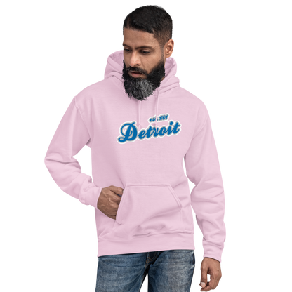 'Detroit EST. 1701' Hoodie (Azure Script Font) | Unisex Standard