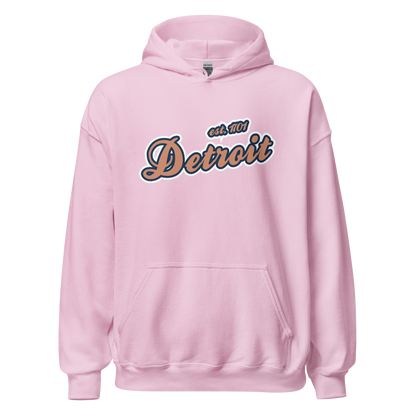 'Detroit EST. 1701' Hoodie (Copper Script Font) | Unisex Standard