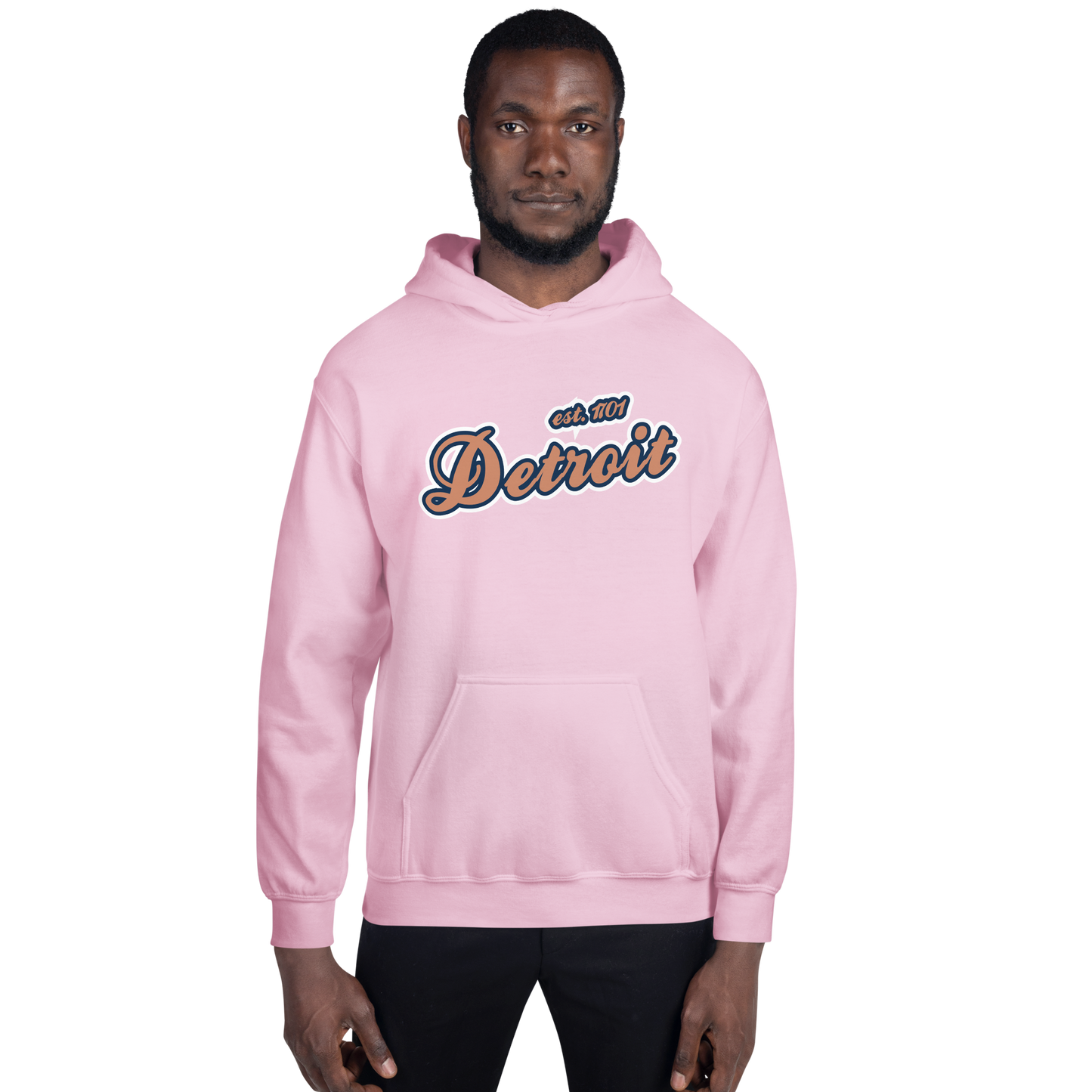 'Detroit EST. 1701' Hoodie (Copper Script Font) | Unisex Standard