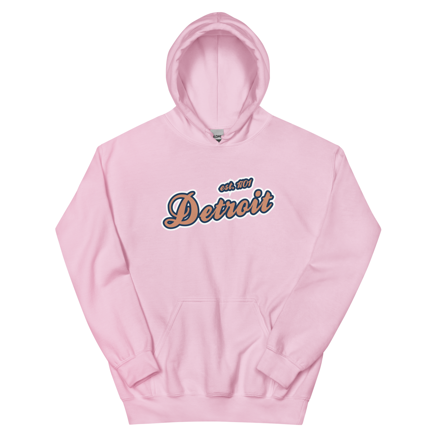 'Detroit EST. 1701' Hoodie (Copper Script Font) | Unisex Standard