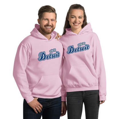 'Detroit EST. 1701' Hoodie (Dearborn Blue Script Font) | Unisex Standard