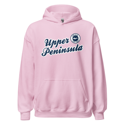 'Upper Peninsula EST. 1837' Hoodie (Navy Script Font) | Unisex Standard